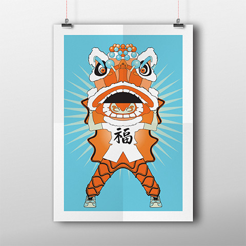 Lion Dancer ILlustration